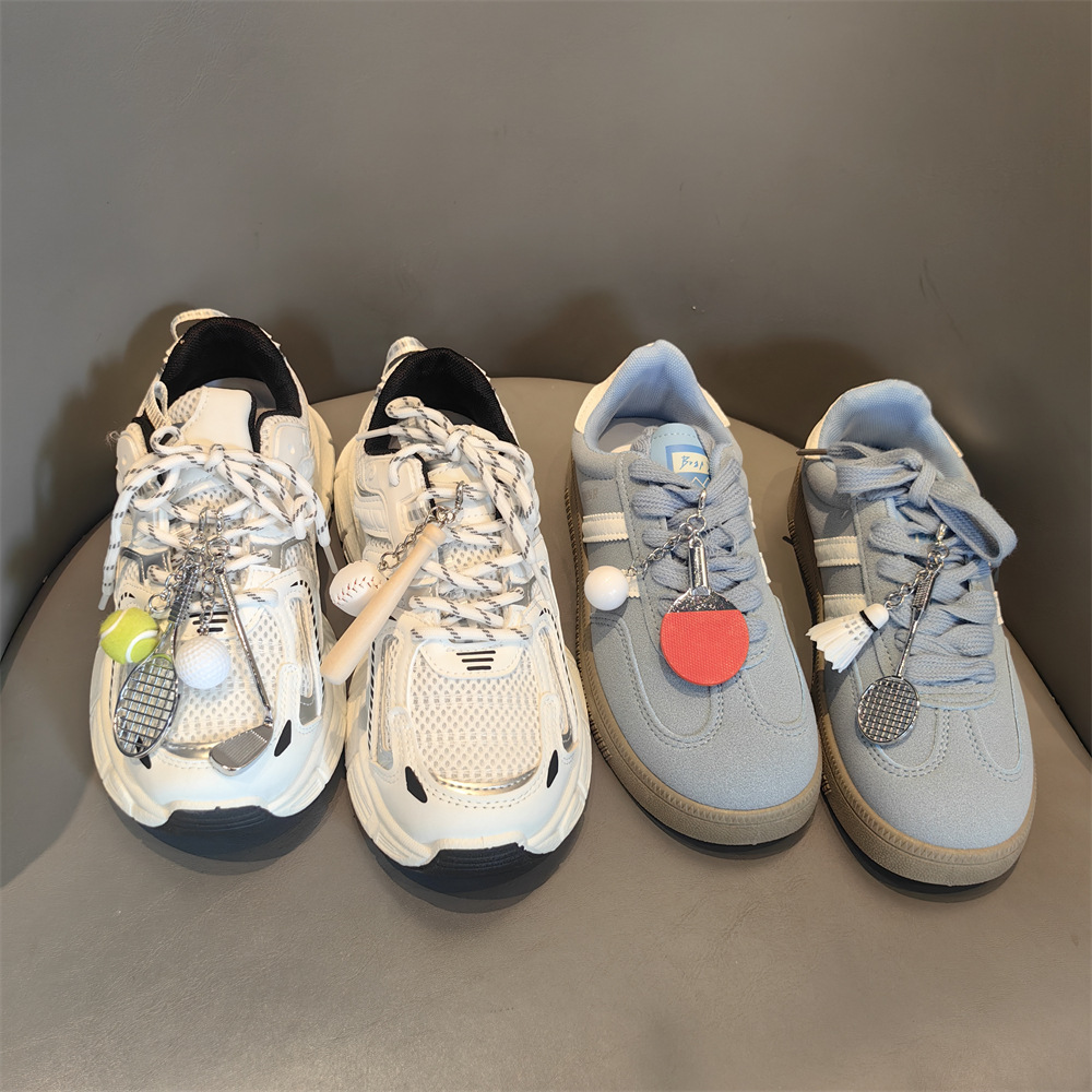 Personalized Retro Sneaker Shoelace Charms, Baseball Tennis Badminton Dhoelace Pendants, Sneaker Decorative Pendants