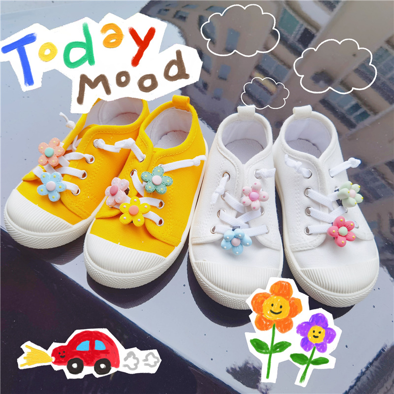 Kids’ Cartoon Candy-Colored Custom Shoelace Charm – 3D Flower Succulent Shoe Decor