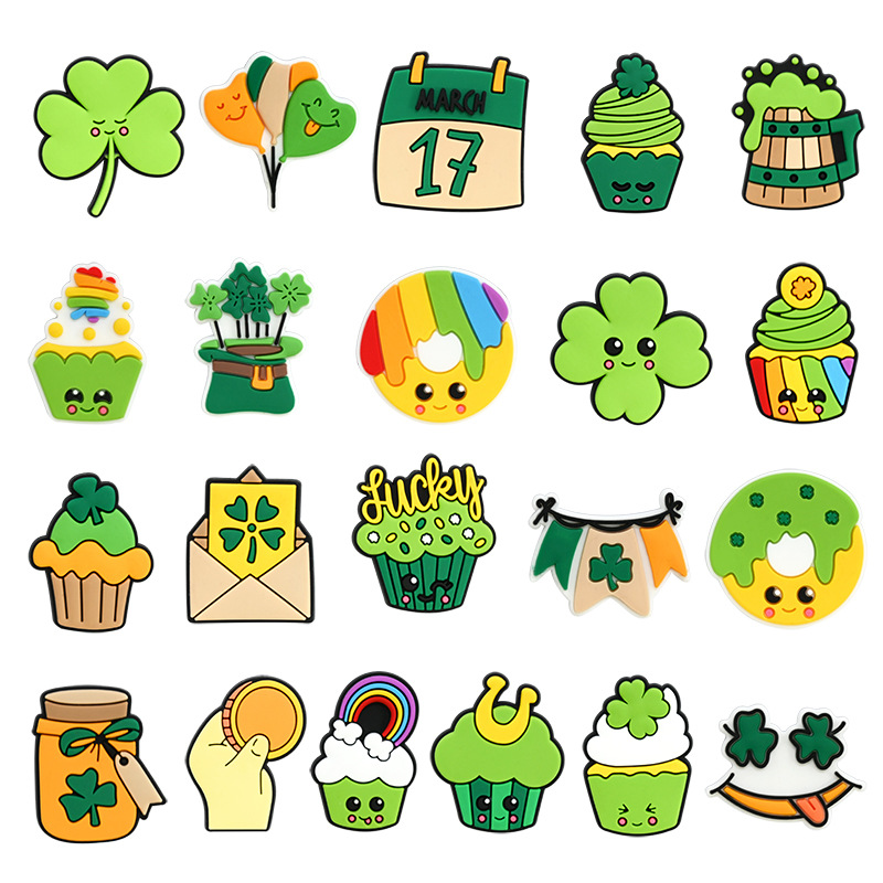 St. Patrick's Day Custom Shoelace Charm – PVC Soft Detachable Hole Shoe Decor