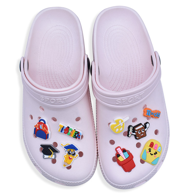 Cute School Series Custom Shoelace Charm – PVC Soft DIY Hole Shoe Decor