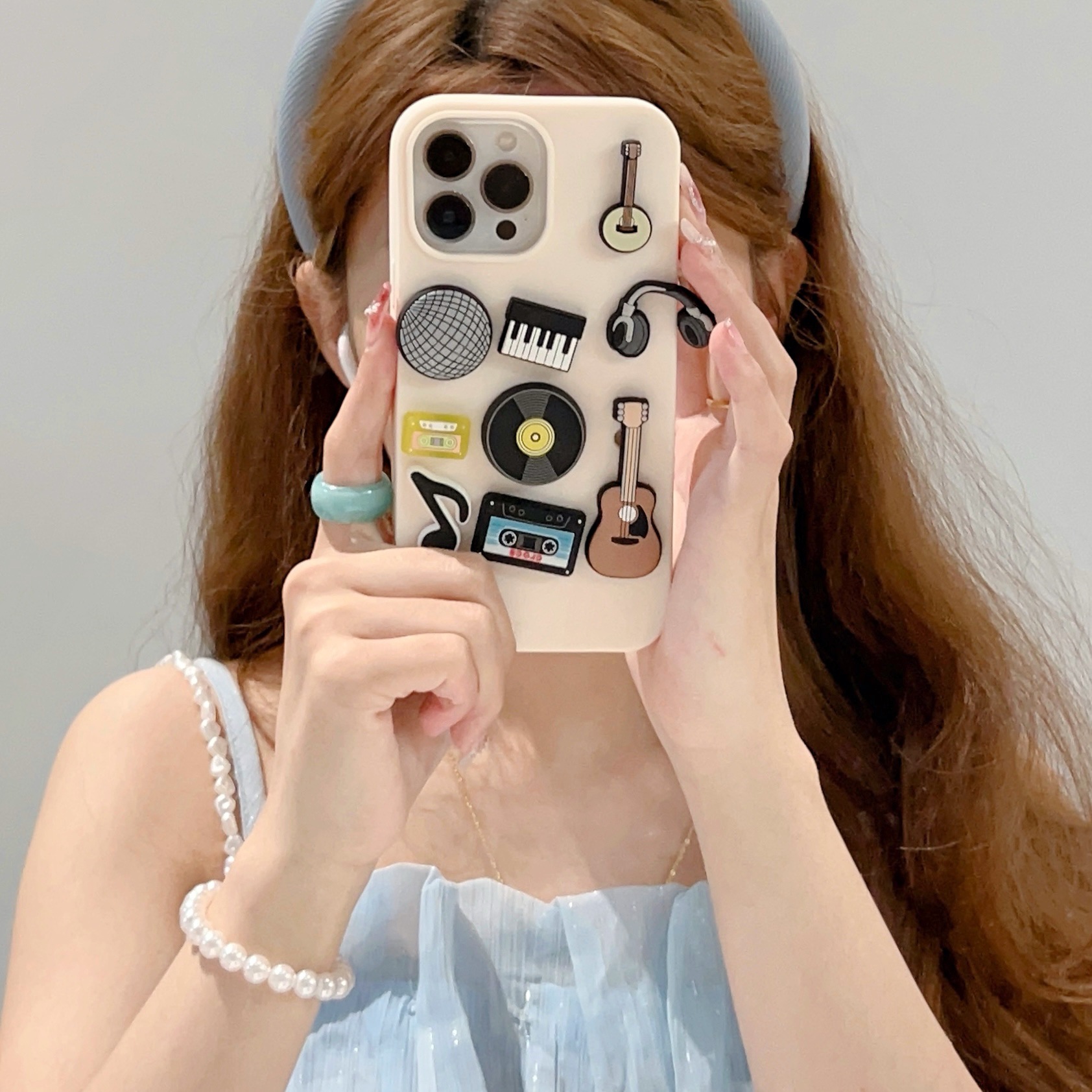 Charmed Phone Cases With 3D Music Instrument Phone Charms – Fits iPhone11/12/13/14 Pro