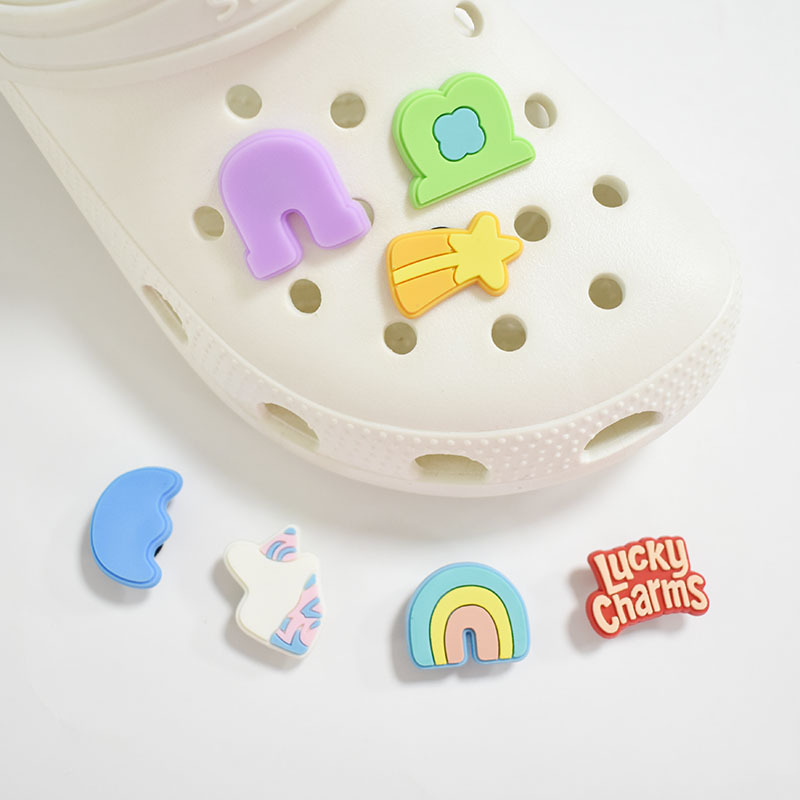 Lucky Star Series Custom Shoelace Charm – PVC Soft Removable Garden Shoe/Wrist Strap Decor