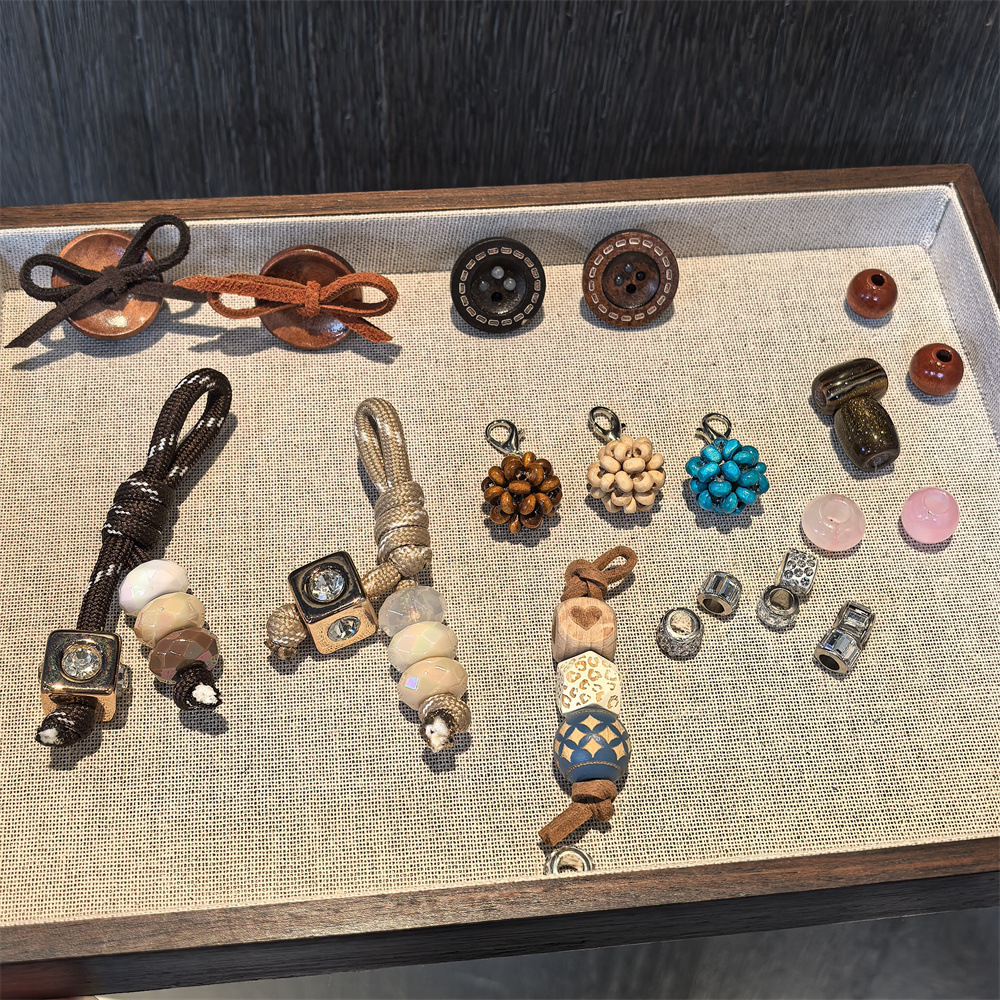 Maillard Custom Shoelace Charm – Pink Rhinestone Beaded Button Bow Large Hole Bead Shoe Flower