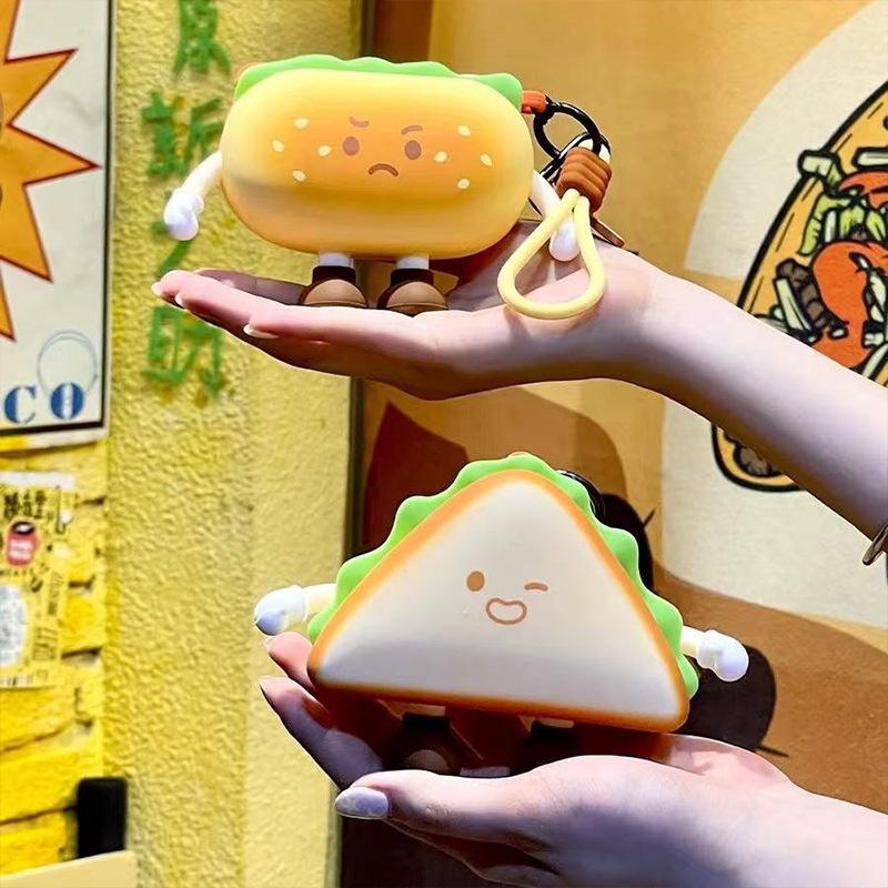 Afternoon Tea Silicone Coin Purse - Food Shaped Keychain/Backpack Charm