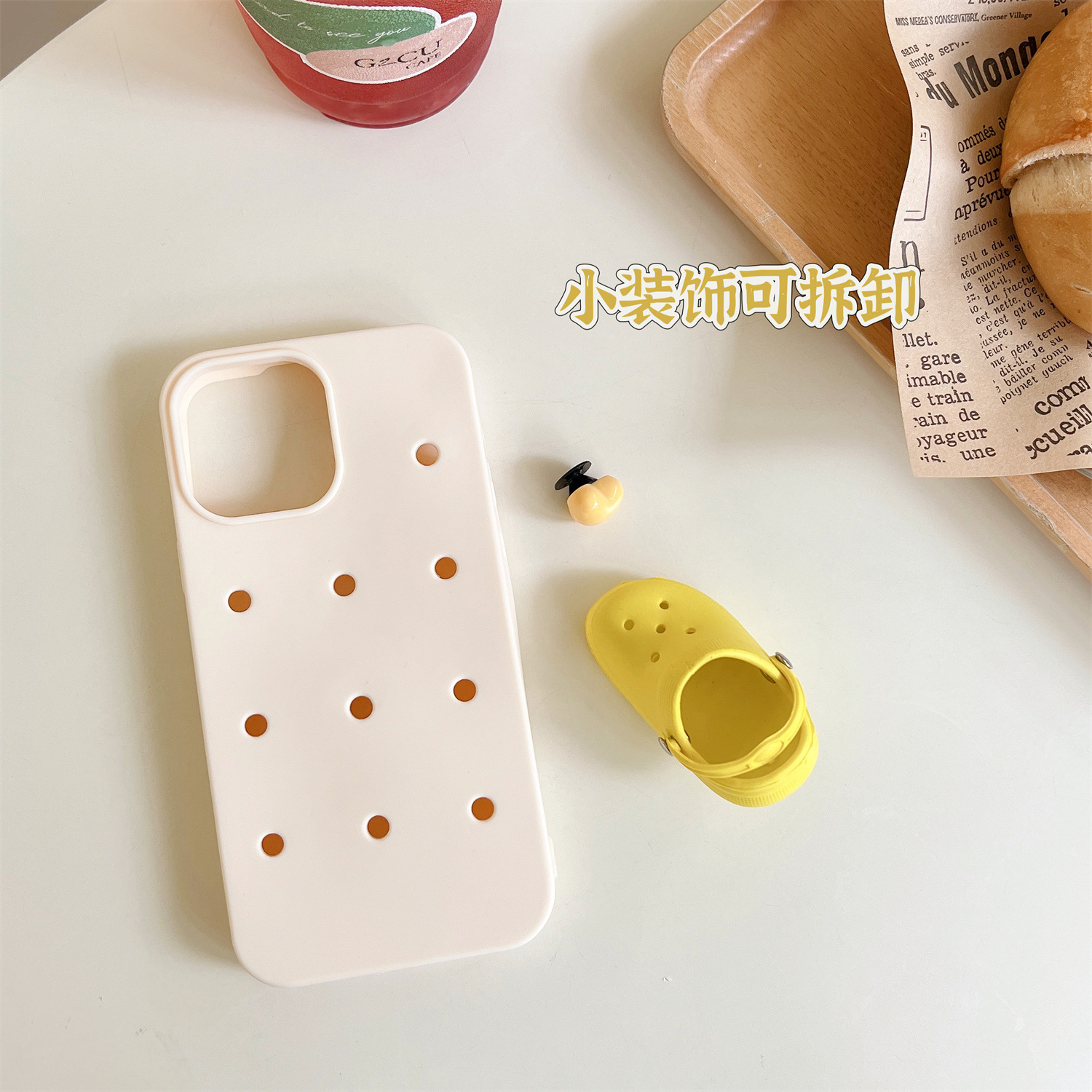 Charmed Phone Cases With 3D Clog Phone Charms – Fits iPhone12/13/14 Pro Max Soft Shell