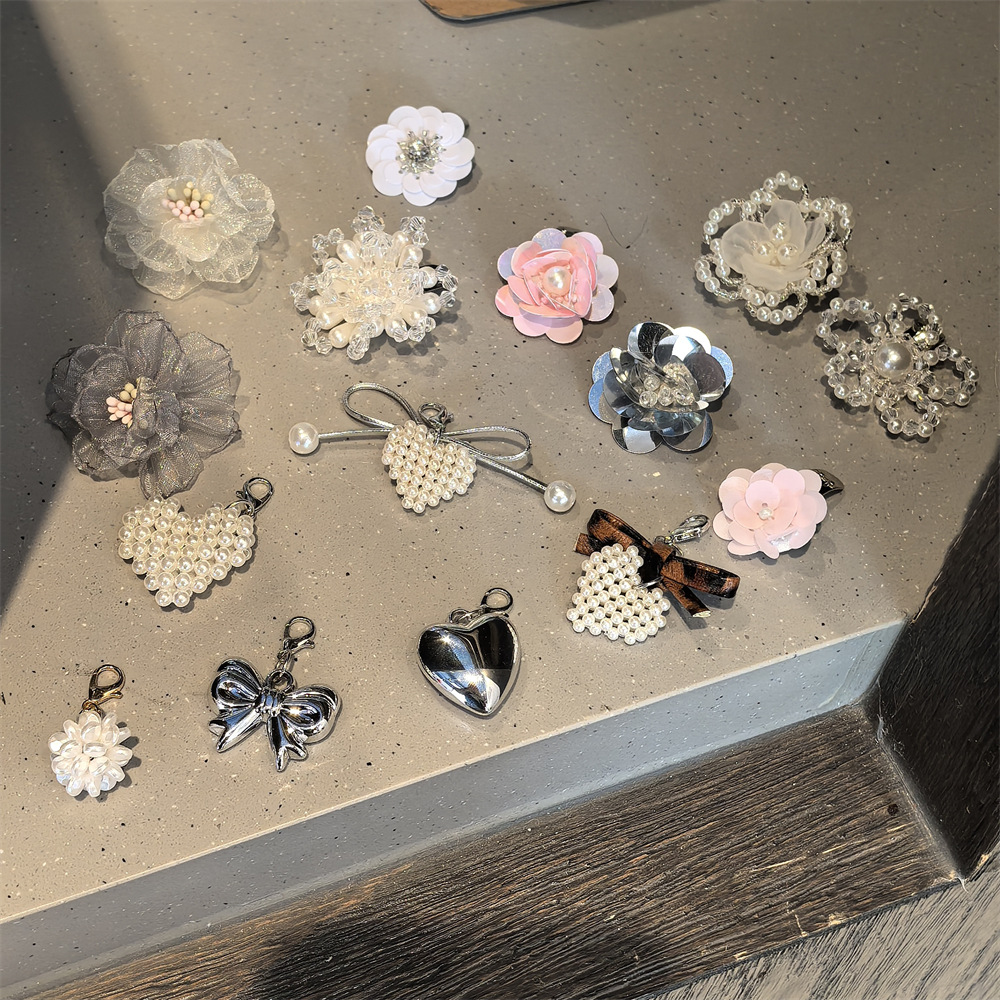 Ballet Pearl Bow Shoelace Charms, Heart Shoelace Charms Decoration, Casual Shoe Accessories