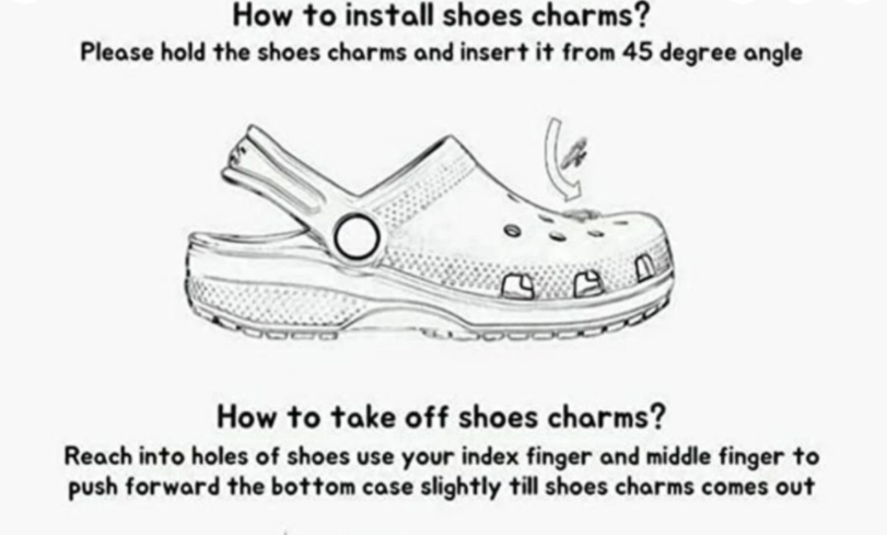 How to attach shoe charms - myshoecharm