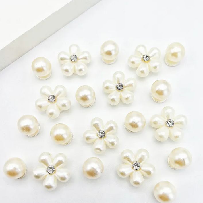Pearl Flower 12 PCS Custom Shoe Charm Set