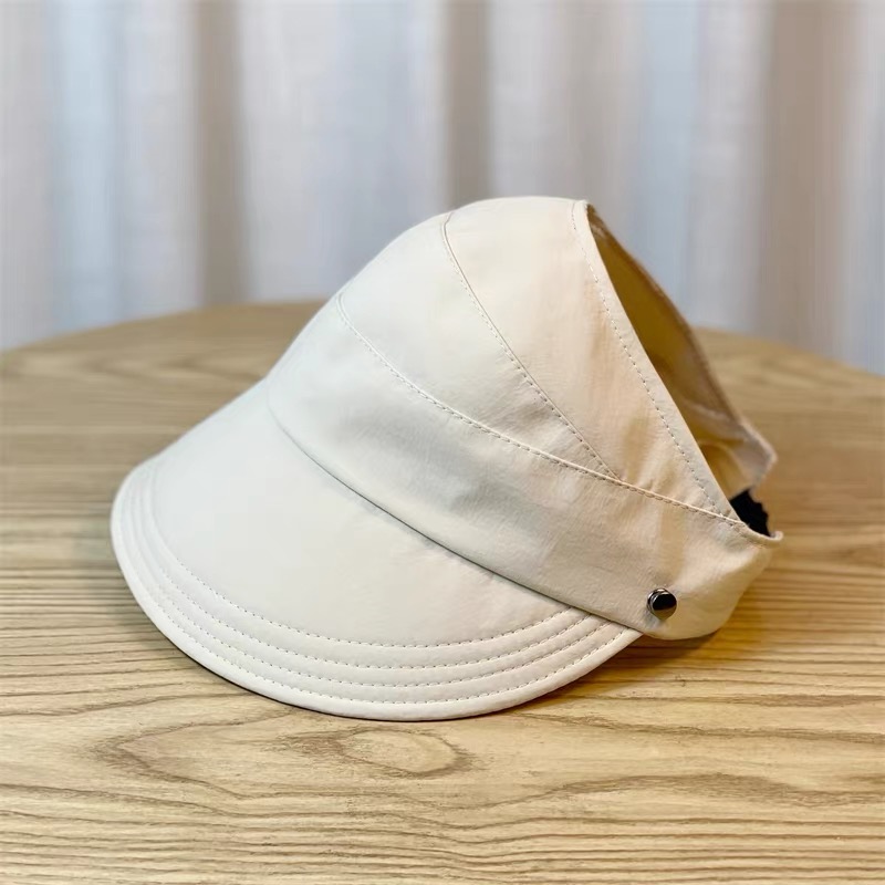 Women's Summer Sun Removable Hat Wide Brim Breathable Open Top Removable Beach & Outdoor