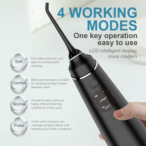 2660 Nicefeel LCD Display Water Flosser Cleaner-Black