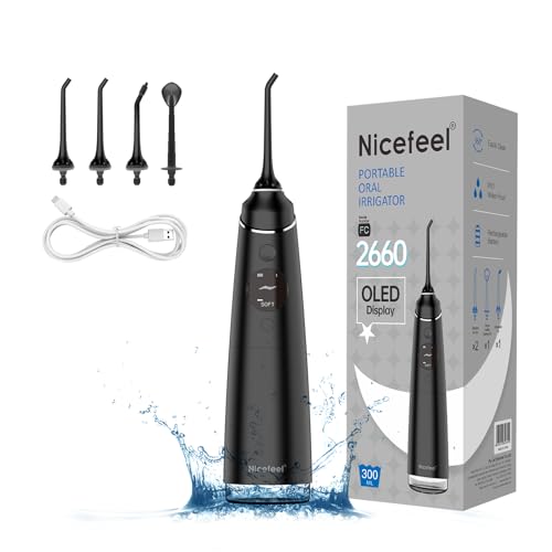 2660 Nicefeel LCD Display Water Flosser Cleaner-Black