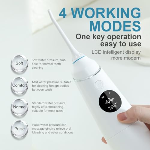 2660 Nicefeel LCD Display Water Flosser Cleaner-White