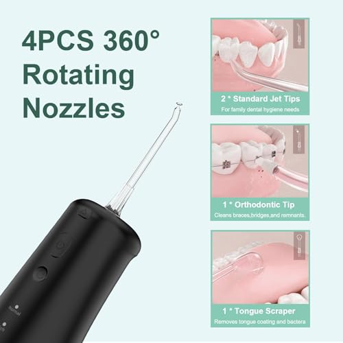 5024 Nicefeel LCD Display Water Flosser Cleaner-Black