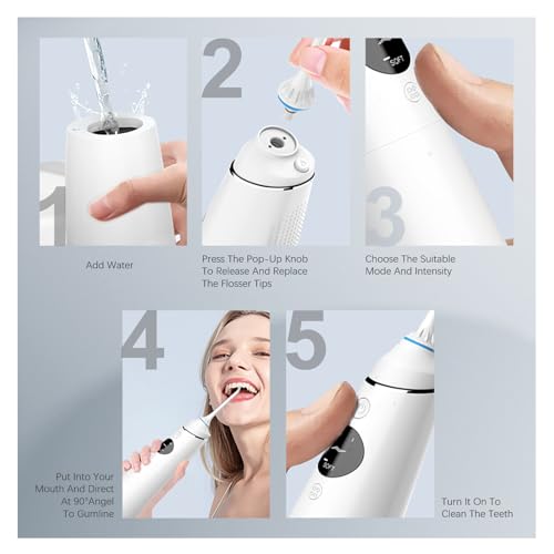 2660 Nicefeel LCD Display Water Flosser Cleaner-White