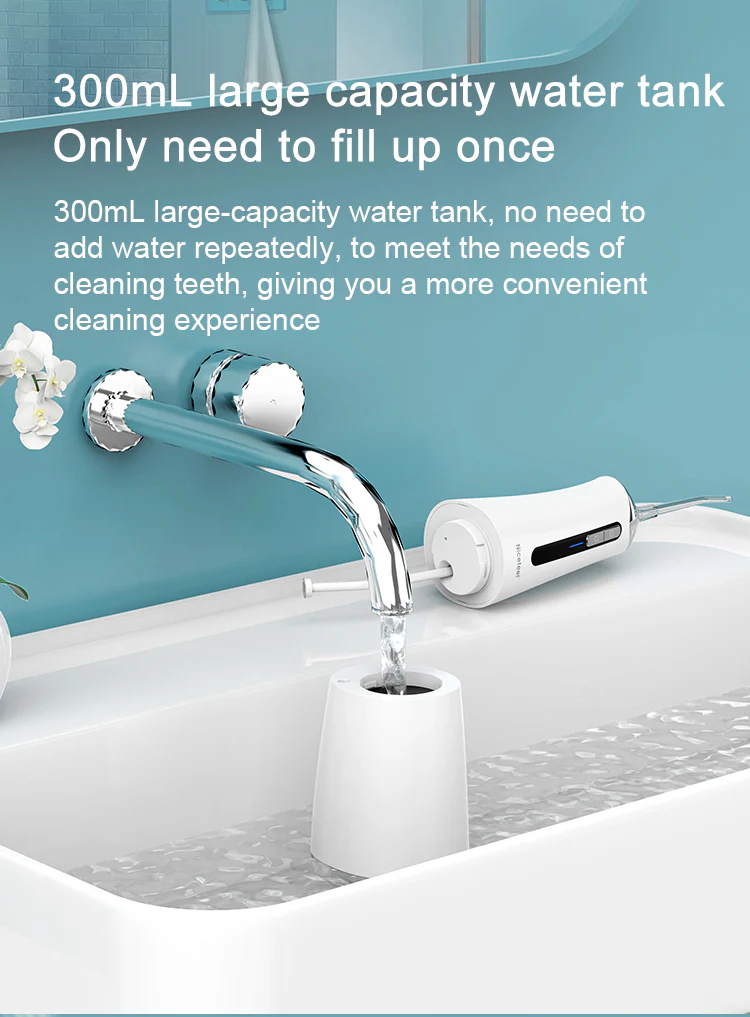 5024 Nicefeel LCD Display Water Flosser Cleaner-White