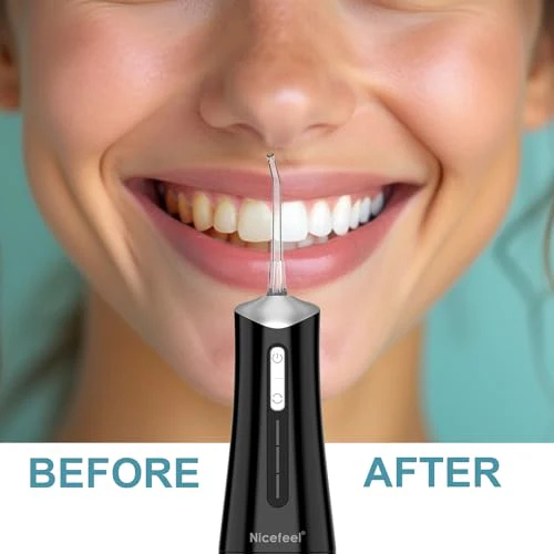 5024 Nicefeel LCD Display Water Flosser Cleaner-Black