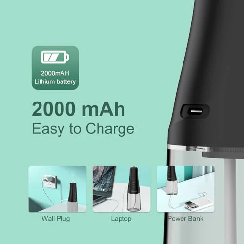 5091 Nicefeel LCD Display Water Flosser Cleaner-Black