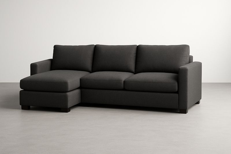 Sofá seccional izquierdo tela antracita 270x160x85cm-Vitaaurorabelle