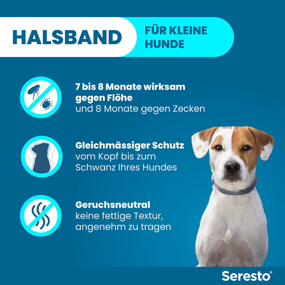 Seresto Halsband für kleine Hunde | bis 8 kg