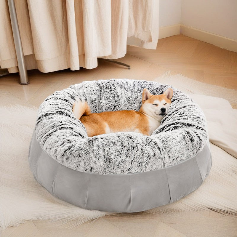 Letto per cani ortopedico calmante in velluto olandese di lusso super morbido-Barkmow