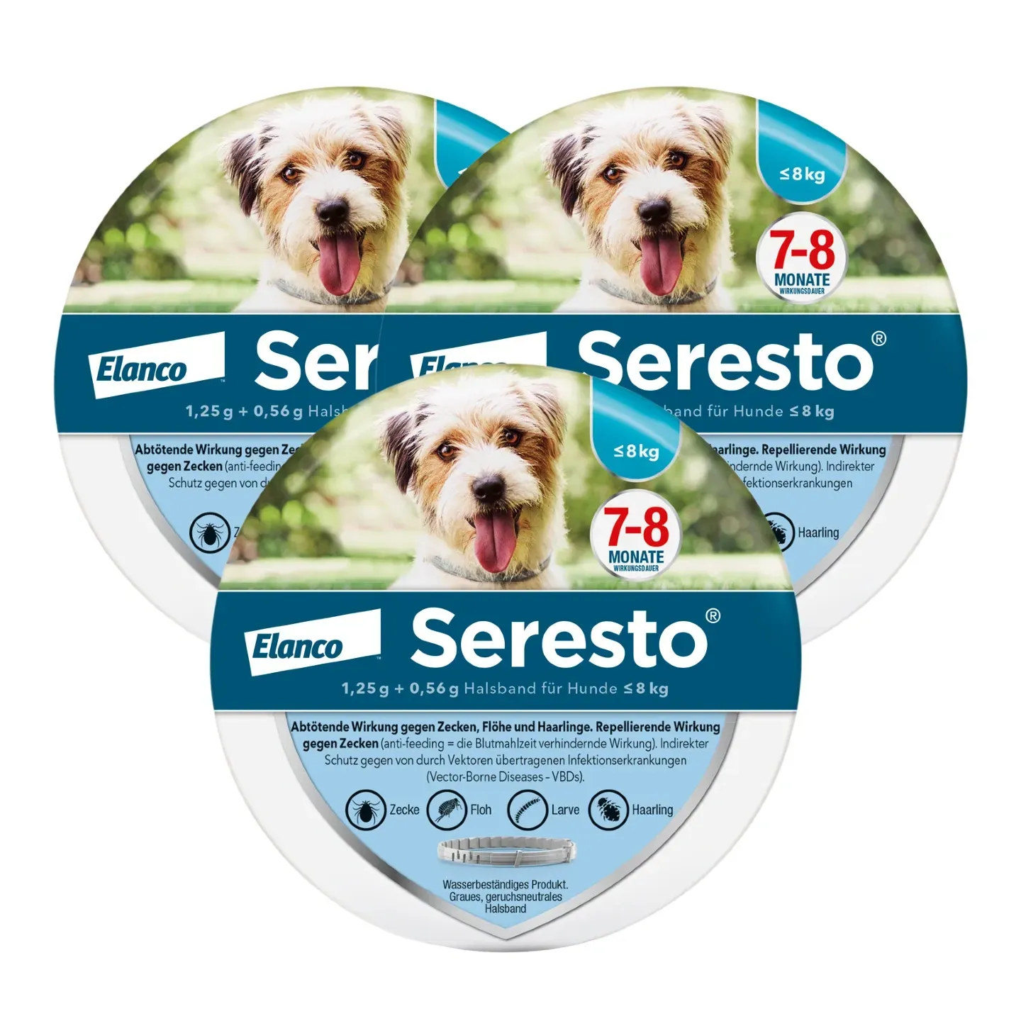 SerestoHalsband für Hunde, über 8 kg |  bis 8 kg