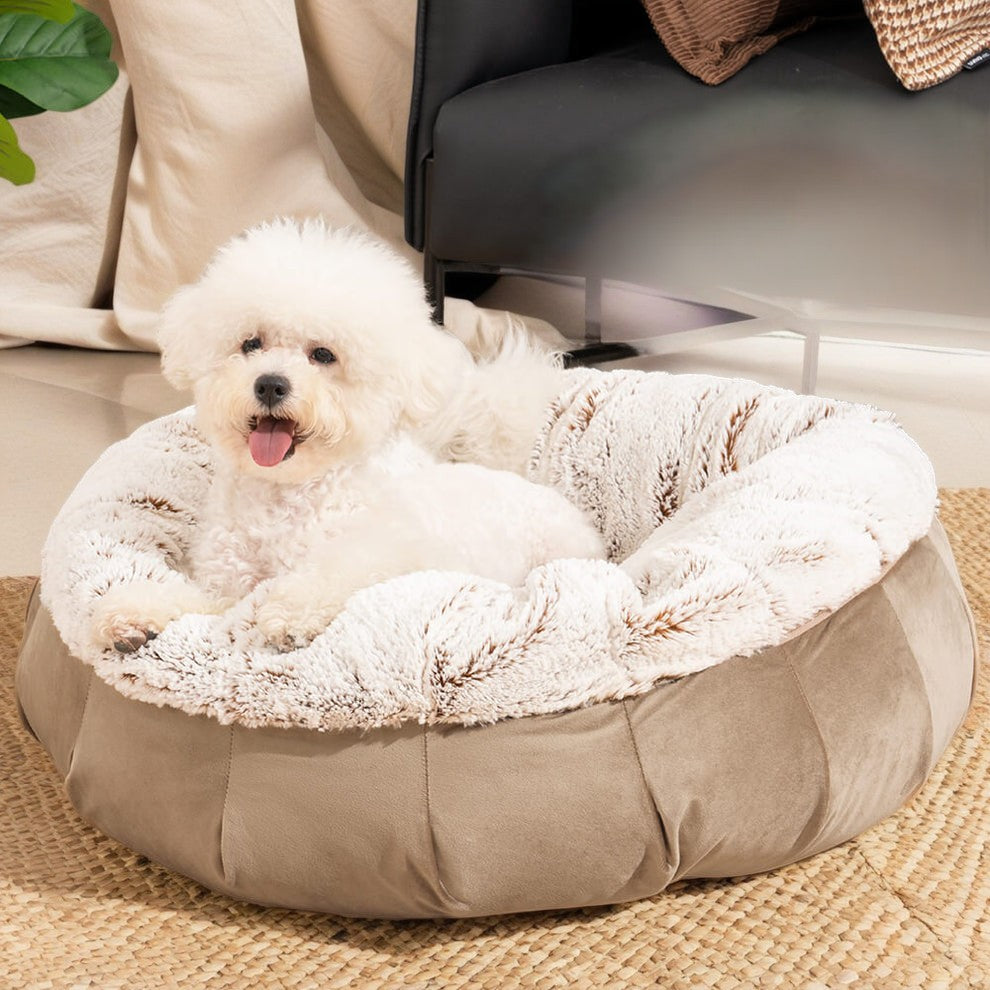 Letto per cani ortopedico calmante in velluto olandese di lusso super morbido-Barkmow