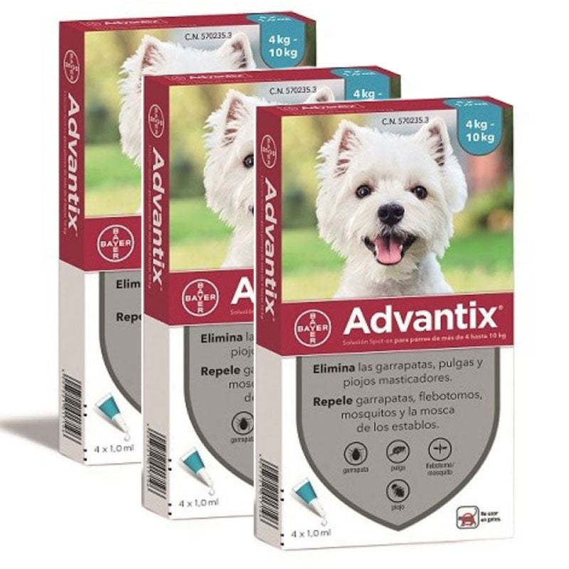 Advantix® Pipetas Antiparasitarias Para Perros De 4-40 Kg