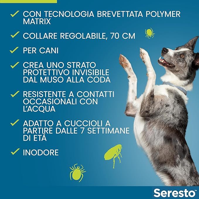 SerestoCollare  Antiparassitario per Cani | 8 Mesi di Protezione