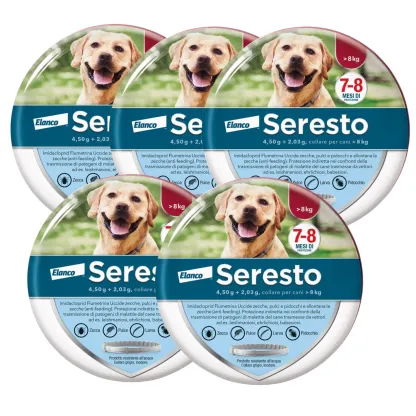 Collare  Antiparassitario per Cani | 8 Mesi di Protezione