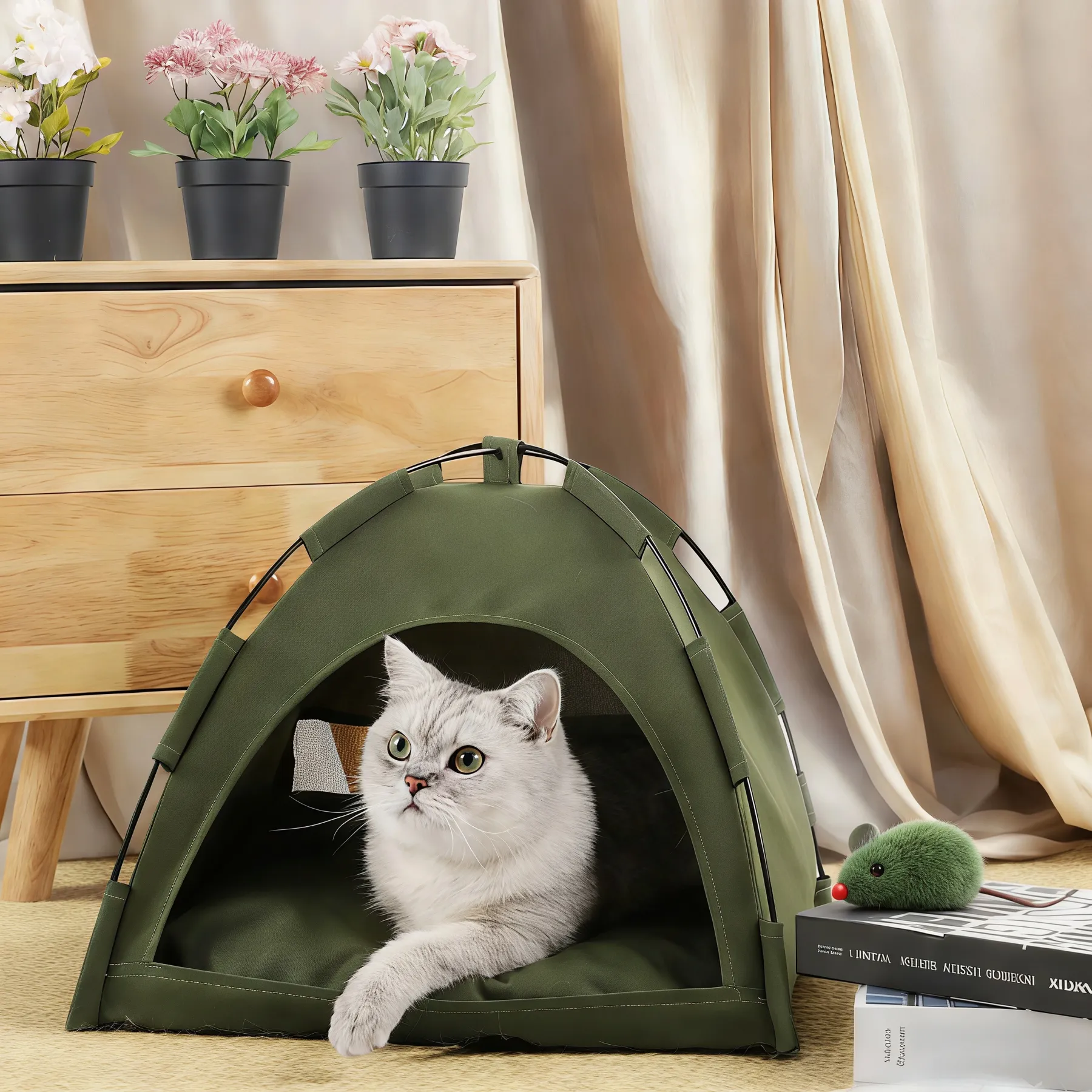 Prof-Vet Letto per tenda pieghevole per gatti da campeggio interno