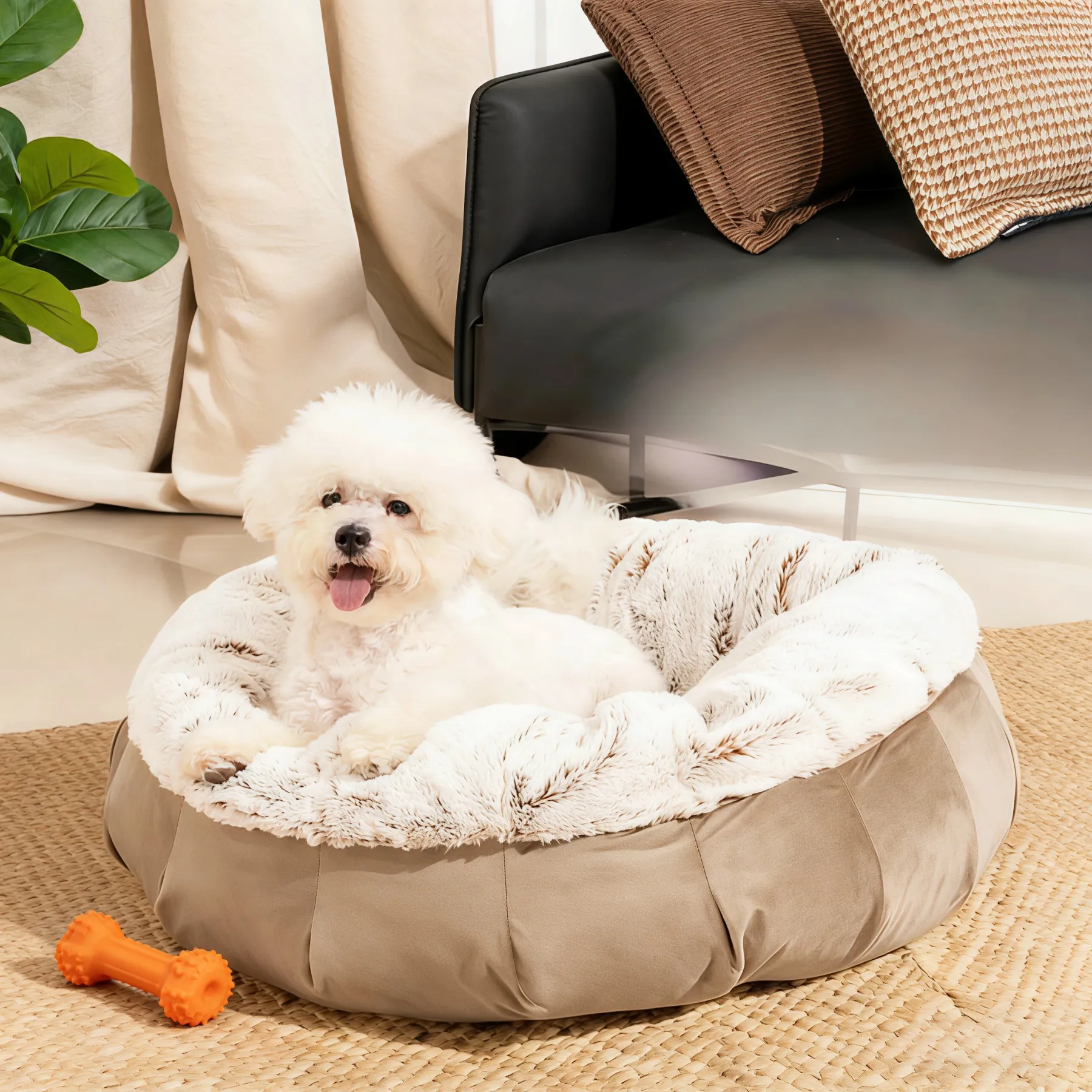 Prof-vet Letto  per Cani in Velluto Olandese Lusso  – Lavabile in Lavatrice