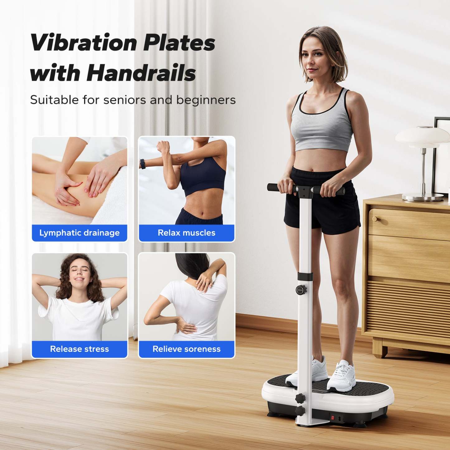 V44 Handrail Standing Vibration Plate