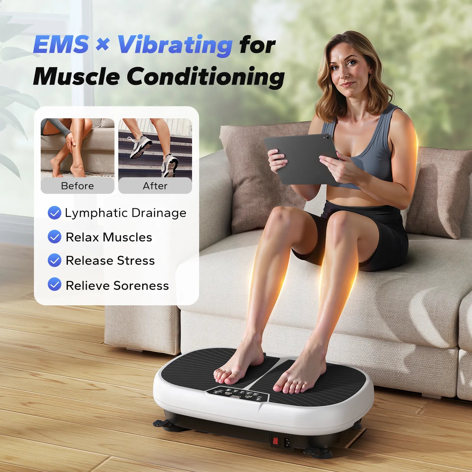 V42 EMS Lymphatic Vibration Plate