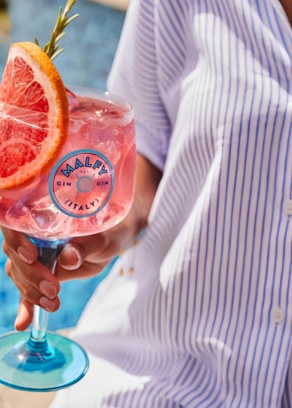 Malfy Gin Rosa, Premium Italian Gin Citrus and Intense, Infused with 9 Botanical Infusion of Sicilian Grapefruit, Vol 41%, 70CL