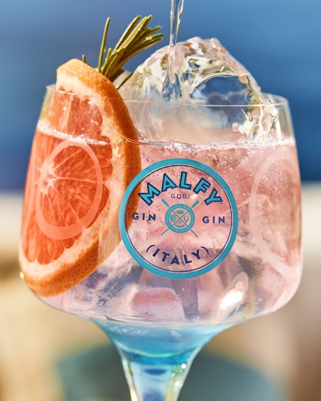 Malfy Gin Rosa, Premium Italian Gin Citrus and Intense, Infused with 9 Botanical Infusion of Sicilian Grapefruit, Vol 41%, 70CL