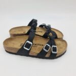 Birkenstock Franca Braided nera ciabatta donna in nabuk con treccine