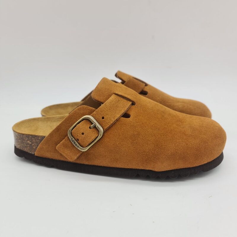 Scholl sabot donna camoscio cuoio