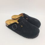 Scholl sabot donna camoscio nero