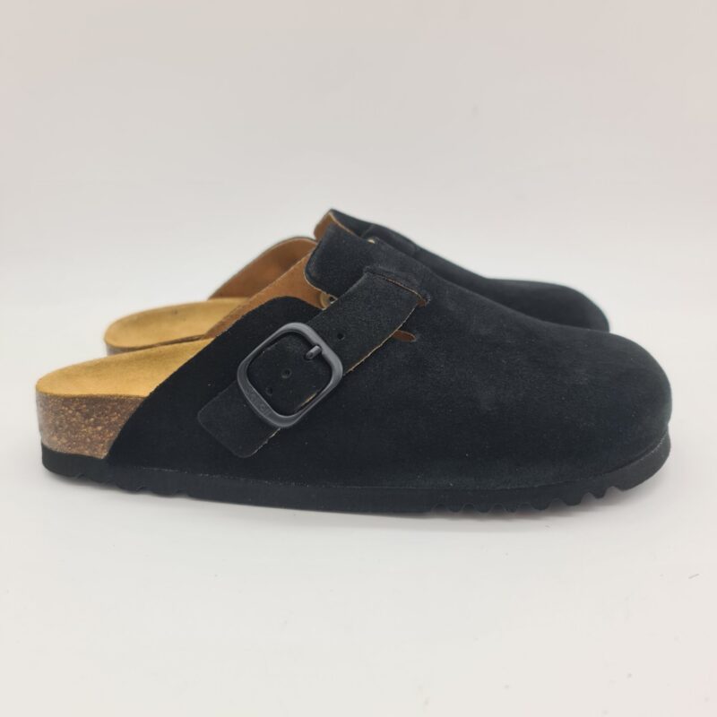Scholl sabot donna camoscio nero