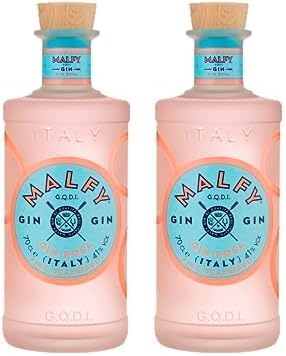 Malfy Gin Rosa, Premium Italian Gin Citrus and Intense, Infused with 9 Botanical Infusion of Sicilian Grapefruit, Vol 41%, 70CL