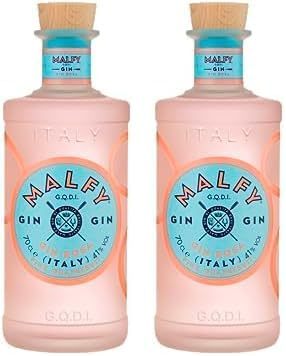 Malfy Gin Rosa, Premium Italian Gin Citrus and Intense, Infused with 9 Botanical Infusion of Sicilian Grapefruit, Vol 41%, 70CL
