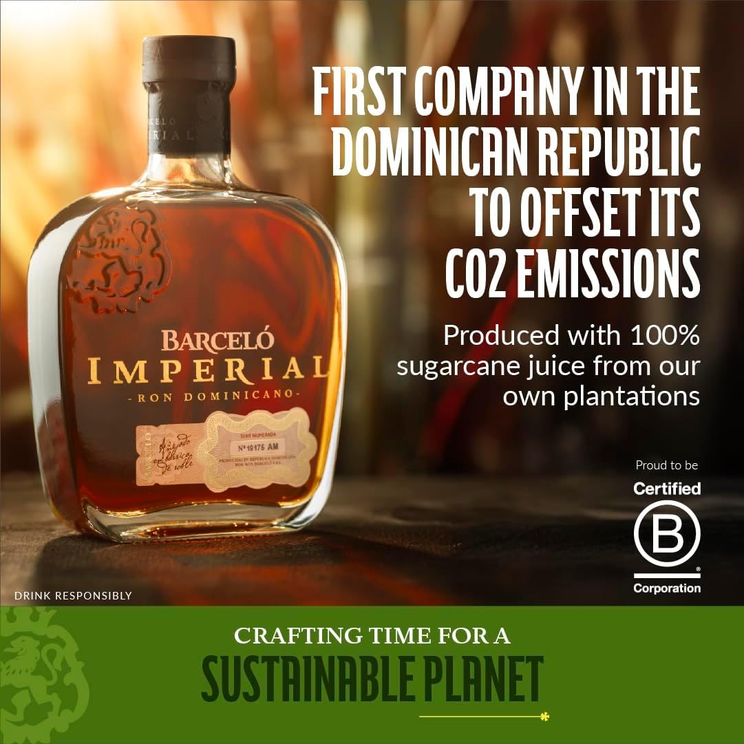 Ron Barceló Imperial - 700ml Bottle of Amber Rum, Naturally Aged up to 10 Years in Oak Barrique, Dominican Rum 100% Sugar Cane Juice