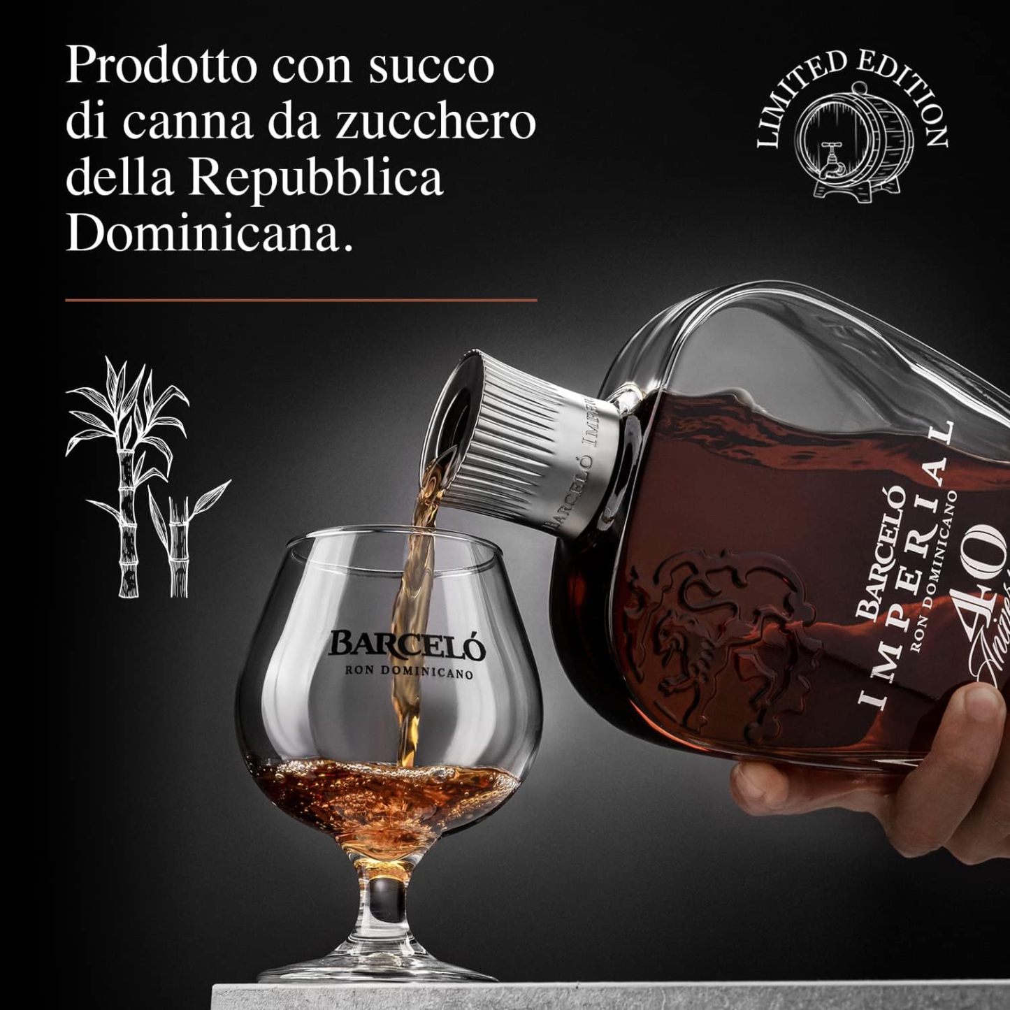 Ron Barceló Imperial - 700ml Bottle of Amber Rum, Naturally Aged up to 10 Years in Oak Barrique, Dominican Rum 100% Sugar Cane Juice