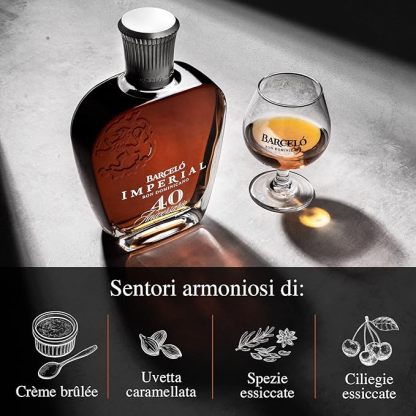 Ron Barceló Imperial - 700ml Bottle of Amber Rum, Naturally Aged up to 10 Years in Oak Barrique, Dominican Rum 100% Sugar Cane Juice