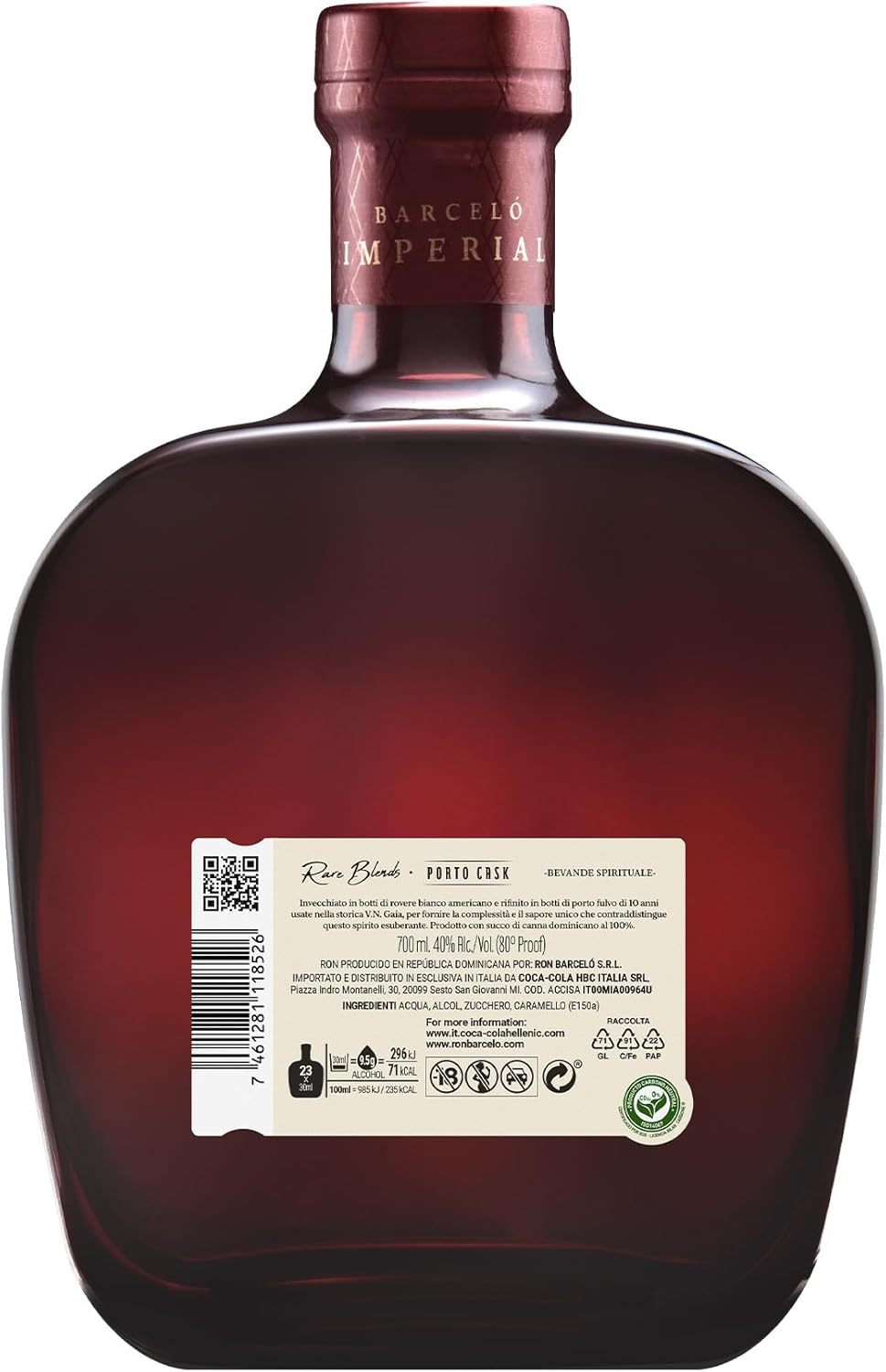 Ron Barceló Imperial - 700ml Bottle of Amber Rum, Naturally Aged up to 10 Years in Oak Barrique, Dominican Rum 100% Sugar Cane Juice
