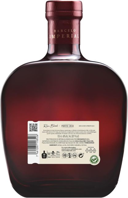 Ron Barceló Imperial - 700ml Bottle of Amber Rum, Naturally Aged up to 10 Years in Oak Barrique, Dominican Rum 100% Sugar Cane Juice