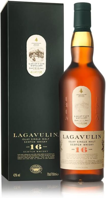 Lagavulin 16 Years Scotch Single Malt Whisky with Case - 700 ml