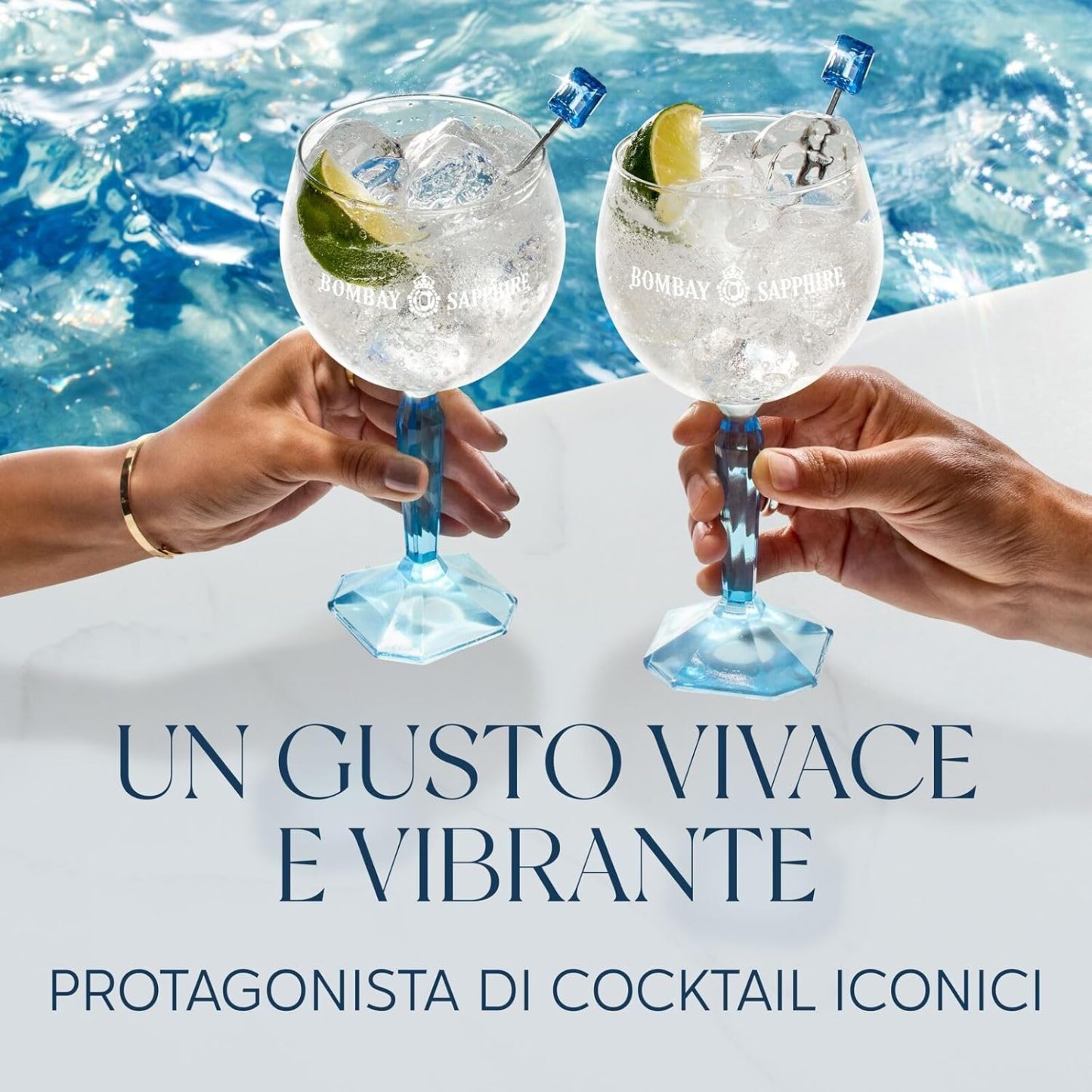 Bombay Sapphire London Dry Gin, 40% Vol., 100cl / 1L, 100% Steam Infused Gin with 10 Carefully Selected Botanical