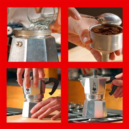 Bialetti Moka Express Coffee Maker, 18 Cups, Anti-Scald Handle, Not Suitable for Induction, 18 Cups (800 ml), Aluminium