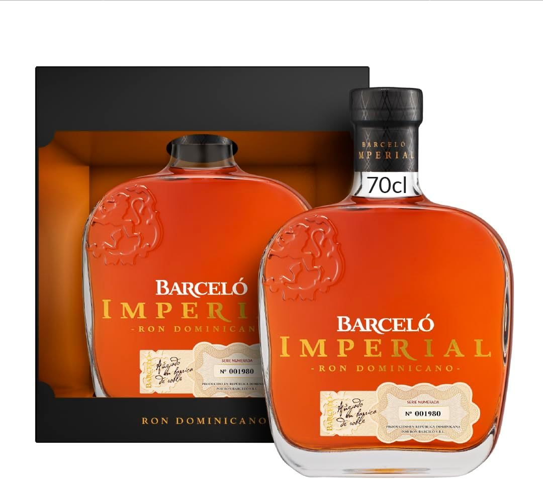 Ron Barceló Imperial - 700ml Bottle of Amber Rum, Naturally Aged up to 10 Years in Oak Barrique, Dominican Rum 100% Sugar Cane Juice